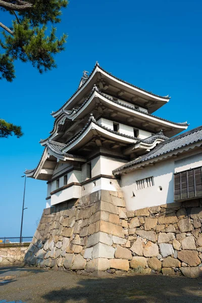 Kagawa, Japan - The Ushitora yagura at Takamatsu Castle (Tamamo Park) in Takamatsu, Kagawa, Japan. The Castle originally built in 1590 and part of Japan\'s Top 100 Castles.