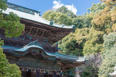 Kagawa, Japonya - Kotohiragu Tapınağı (Konpira Tapınağı) Kagawa, Japonya. Tapınak 1300 yıllık bir tarih ve deniz gemisi nakliyesi ve denizcinin koruyucusuydu..