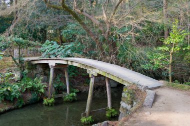 Kagawa, Japonya - Takamatsu, Kagawa, Japonya 'daki Ritsurin Bahçesi. Ritsurin Bahçesi Japonya 'nın en ünlü tarihi bahçelerinden biridir..