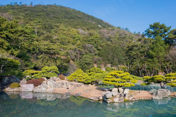 Kagawa Japonsko Ritsurin Garden Takamatsu Kagawa Japonsko Ritsurin Garden Jednou — Stock fotografie