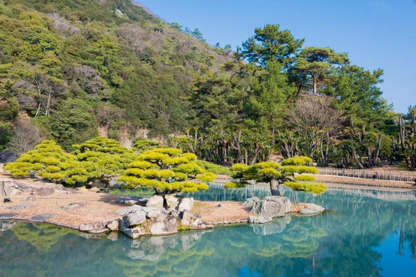 Kagawa Japonia Ogród Ritsurin Takamatsu Kagawa Japonia Ritsurin Garden Jest — Zdjęcie stockowe