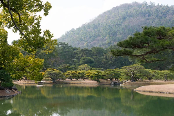 Kagawa Japonsko Ritsurin Garden Takamatsu Kagawa Japonsko Ritsurin Garden Jednou — Stock fotografie