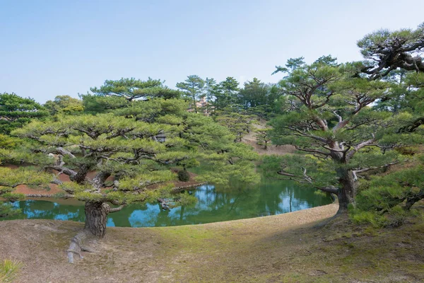 Kagawa Japonsko Ritsurin Garden Takamatsu Kagawa Japonsko Ritsurin Garden Jednou — Stock fotografie