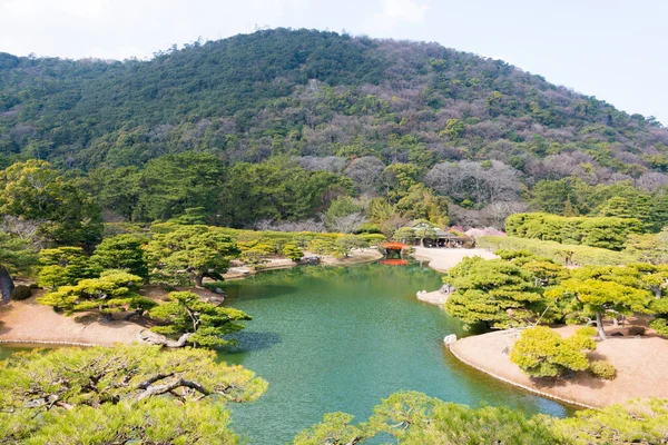 Kagawa Japan Ritsurin Garden Takamatsu Kagawa Japan Ritsurin Garden Mest — Stockfoto