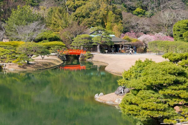 Kagawa Japan Ritsurin Garden Takamatsu Kagawa Japan Ritsurin Garden Mest — Stockfoto