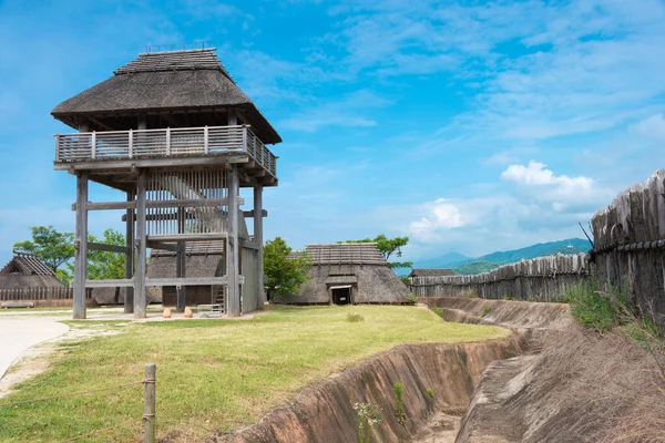 佐賀県 佐賀県吉野ヶ里市にある吉野ヶ里歴史公園 弥生時代の遺跡は紀元前3世紀から紀元前3世紀のものと考えられています — ストック写真