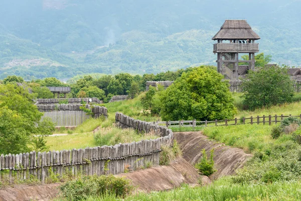 Saga Japan Yoshinogari Historical Park Yoshinogari Saga Japan 大而复杂的Yayoi考古遗址 可以追溯到公元前3世纪至公元3世纪 — 图库照片