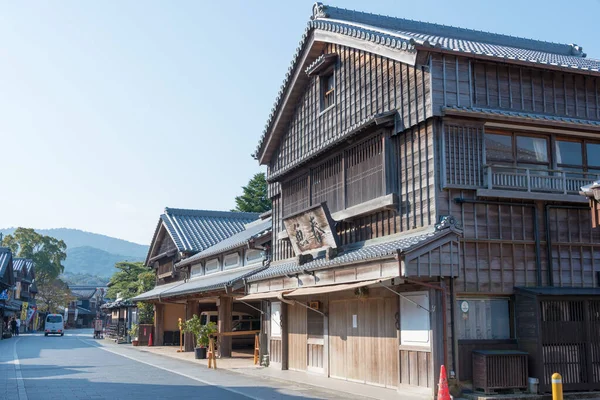 三重県 三重県伊勢市大原町 大原町 おおはらいまち 伊勢神宮内宮への伝統的な参道 — ストック写真