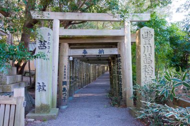 Mie, Japonya - Akone Yashiro Tapınağı Ise, Mie, Japonya 'da. Tapınak 1000 yıllık bir tarihti..
