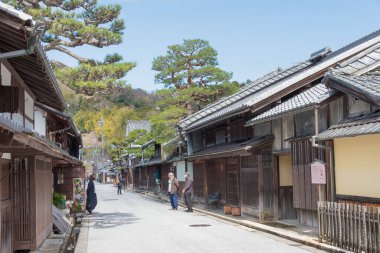 Shiga, Japonya - Omihachiman, Shiga, Japonya 'da geleneksel mimari koruma bölgesi.