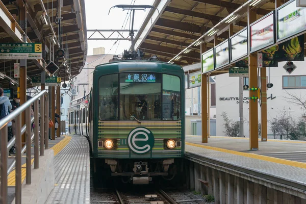 Kanagawa Japan Enoden Type 1000 Kamakura Station Kamakura Kanagawa Japan — Stock Photo, Image