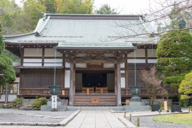 Kanagawa, Japonya - Kamakura, Kanagawa, Japonya 'daki Hokokuji Tapınağı. Tapınak ilk olarak 1334 yılında inşa edildi..
