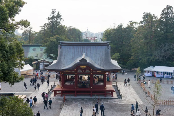 Kanagawa Japonya Kamakura Kanagawa Japonya Daki Tsurugaoka Hachimangu Tapınağı Tapınak — Stok fotoğraf