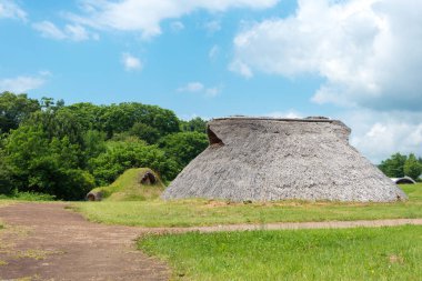 Aomori, Japonya - Aomori, Aomori, Japonya 'da Sannai Maruyama bölgesi. Jomon dönemi arkeolojik alanı, ünlü bir tarihi mekan..