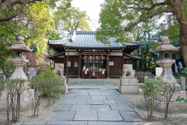日本大阪天野寺的靖井神社 这座神龛是三田育仓 1567 1615 在大阪城堡被围困期间死亡的地方 — 图库照片