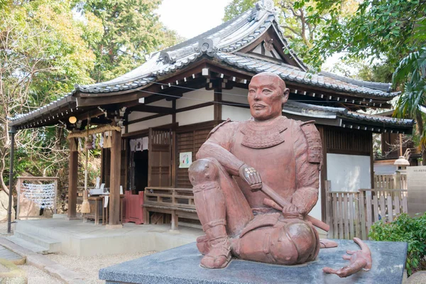 大阪府大阪市の天王寺にある安居神社の真田幸村像 特に大坂の役の守備側では総大将として知られる Ad1615 — ストック写真