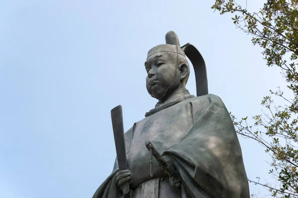 Osaka Giappone Statua Toyotomi Hideyori Santuario Tamatsukuri Inari Osaka Giappone — Foto Stock