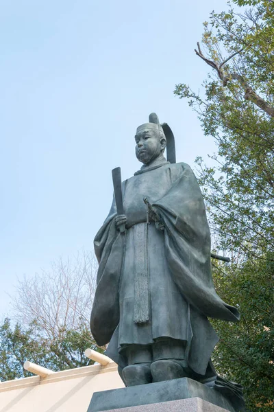 Osaka Japonia Statua Toyotomi Hideyori Sanktuarium Tamatsukuri Inari Osace Japonia — Zdjęcie stockowe