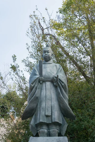 Osaka Japão Estátua Toyotomi Hideyori Santuário Tamatsukuri Inari Osaka Japão — Fotografia de Stock