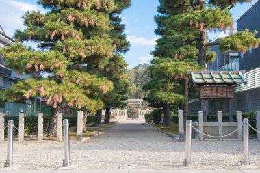 Osaka, Japonya - İmparator Richu 'nun Sakai, Osaka, Japonya' daki mozolesi. UNESCO Dünya Mirası Alanının bir parçasıdır - Mozu-Furuichi Kofungun, Antik Tumulus Kümeleri.
