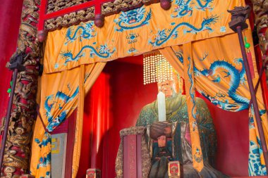 Nagasaki, Japonya - Nagasaki 'deki Konfüçyüs Tapınağı Çin Tarihi Müzesi Heykeli.