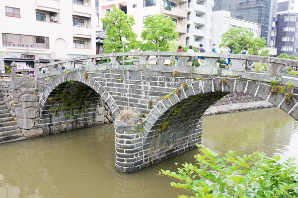 Nagasaki Japonya Japonya Daki Megane Köprüsü Spectacles Bridge Nakashima Nehri — Stok fotoğraf