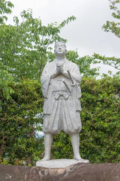 Nagasaki Japonsko Socha Amakusy Shiro Troskách Hradu Hara Shimabaře Nagasaki — Stock fotografie