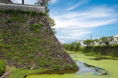 Nagasaki, Japonya - Shimabara, Nagasaki, Japonya 'daki Shimabara kalesi. Şato ilk olarak 1624 yılında inşa edildi ve 1964 yılında yeniden inşa edildi..