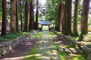 Nagano, Japonya - Shimosuwa 'daki Jiunji Tapınağı, Nagano Bölgesi, Japonya. Ünlü tarihi bir yer..