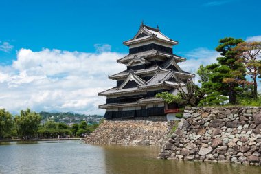 Nagano, Japonya - Matsumoto Kalesi, Nagano Bölgesi, Japonya. Japonya 'nın Ulusal Hazineleri, ünlü bir tarihi mekan..