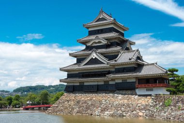 Nagano, Japonya - Matsumoto Kalesi, Nagano Bölgesi, Japonya. Japonya 'nın Ulusal Hazineleri, ünlü bir tarihi mekan..