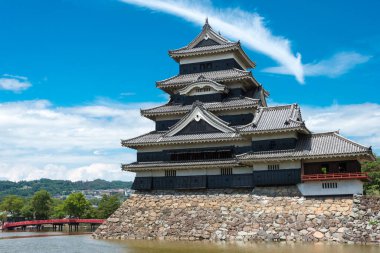 Nagano, Japonya - Matsumoto Kalesi, Nagano Bölgesi, Japonya. Japonya 'nın Ulusal Hazineleri, ünlü bir tarihi mekan..