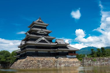 Nagano, Japonya - Matsumoto Kalesi, Nagano Bölgesi, Japonya. Japonya 'nın Ulusal Hazineleri, ünlü bir tarihi mekan..