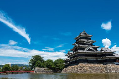 Nagano, Japonya - Matsumoto Kalesi, Nagano Bölgesi, Japonya. Japonya 'nın Ulusal Hazineleri, ünlü bir tarihi mekan..