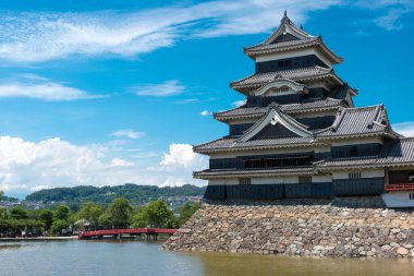 Nagano, Japonya - Matsumoto Kalesi, Nagano Bölgesi, Japonya. Japonya 'nın Ulusal Hazineleri, ünlü bir tarihi mekan..
