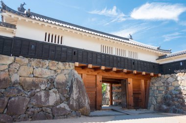 Nagano, Japonya - Matsumoto Kalesi, Nagano Bölgesi, Japonya. Japonya 'nın Ulusal Hazineleri, ünlü bir tarihi mekan..