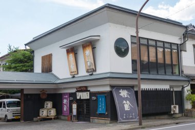 Nagano, Japonya - Suwa 'daki Sake Bira Fabrikası, Nagano Bölgesi, Japonya. Ünlü tarihi bir yer..
