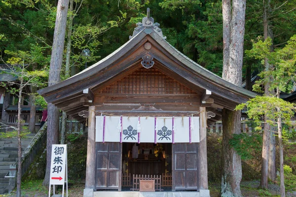 日本长野 日本长野县水川 水川大神社 Kamisha Honmiya 苏瓦泰沙神龛是6 7世纪建造的最古老的神龛之一 — 图库照片