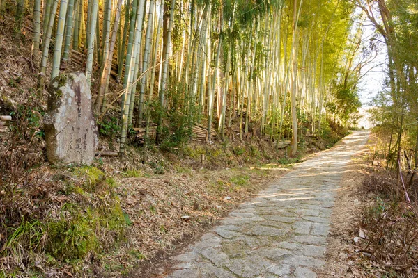 Nagano, Japan - Beautiful scenic view from Between Nagiso Station and Tsumago-juku on Nakasendo in Nagiso, Nagano, Japan. Nakasendo is famous ancient road.