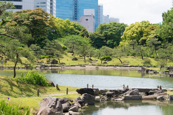 Tóquio Japão Jardim Kyu Shiba Rikyu Tóquio Japão Jardim Dos — Fotografia de Stock