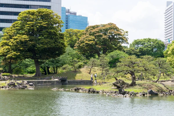 Tokyo, Japan - Kyu Shiba Rikyu Garden in Tokyo, Japan. The garden is one of two surviving Edo period clan gardens in modern Tokyo, Japan.