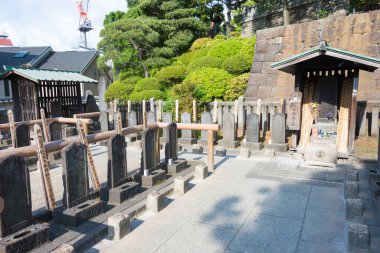 Tokyo, Japonya - 47 ronin mezarı Tokyo, Japonya 'daki Sengaku-ji Tapınağı' nda. Tapınak 18. yüzyılda 47 Ronin 'in Ako olayıyla ünlü oldu..