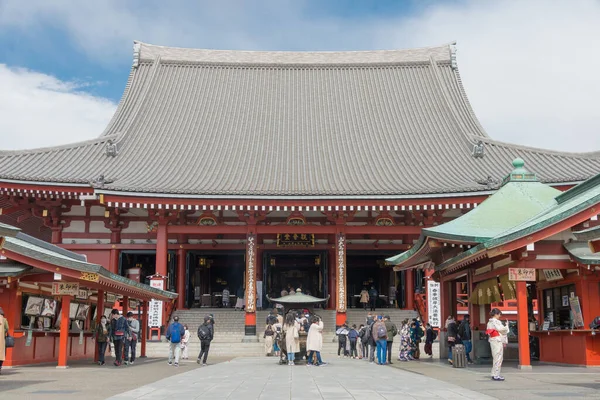 Tokio Japan Sensoji Tempel Tokio Japan Sensoji Tokio Beroemdste Populairste — Stockfoto