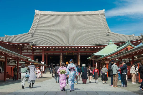 Tokyo Japonya Tokyo Japonya Daki Sensoji Tapınağı Sensoji Tokyo Nun — Stok fotoğraf