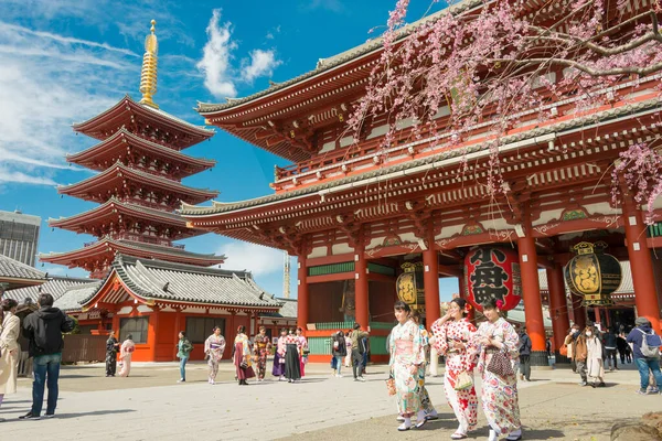 Tokyo Giappone Tempio Sensoji Tokyo Giappone Sensoji Tempio Più Famoso — Foto Stock