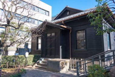 Tokyo, Japonya - Japonya 'daki Nogi Tapınağı' nda General Nogi ahırı. Ünlü tarihi bir yer..