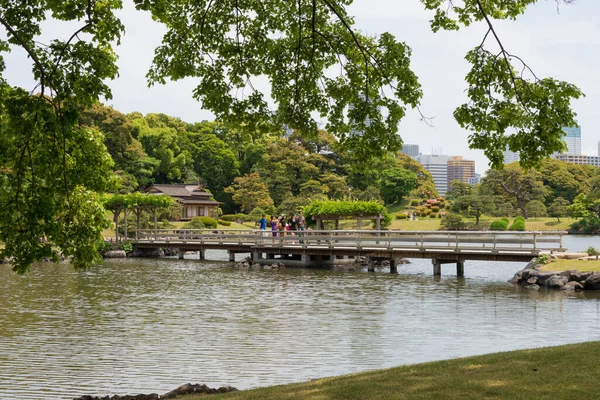 Tóquio Japão Jardins Hamarikyu Tóquio Japão Foi Remodelado Como Parque — Fotografia de Stock