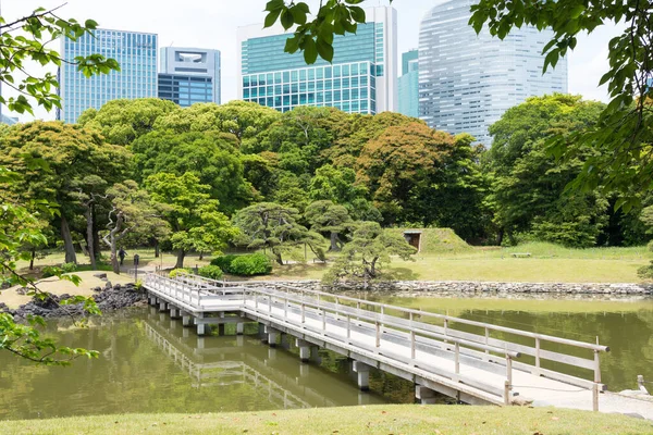 Tóquio Japão Jardins Hamarikyu Tóquio Japão Foi Remodelado Como Parque — Fotografia de Stock