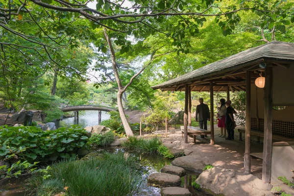 Tokio Japan Rikugien Gardens Tokio Japan Der Bau Des Parks — Stockfoto