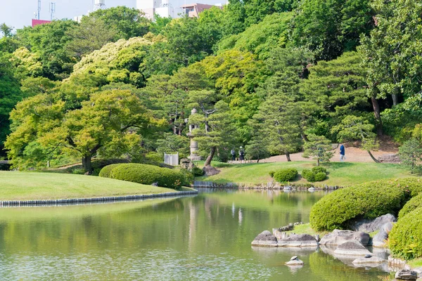 Tóquio Japão Rikugien Gardens Tóquio Japão Construção Parque Ocorreu Entre — Fotografia de Stock